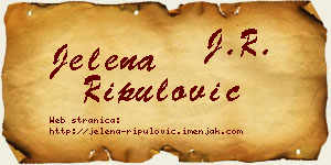 Jelena Ripulović vizit kartica